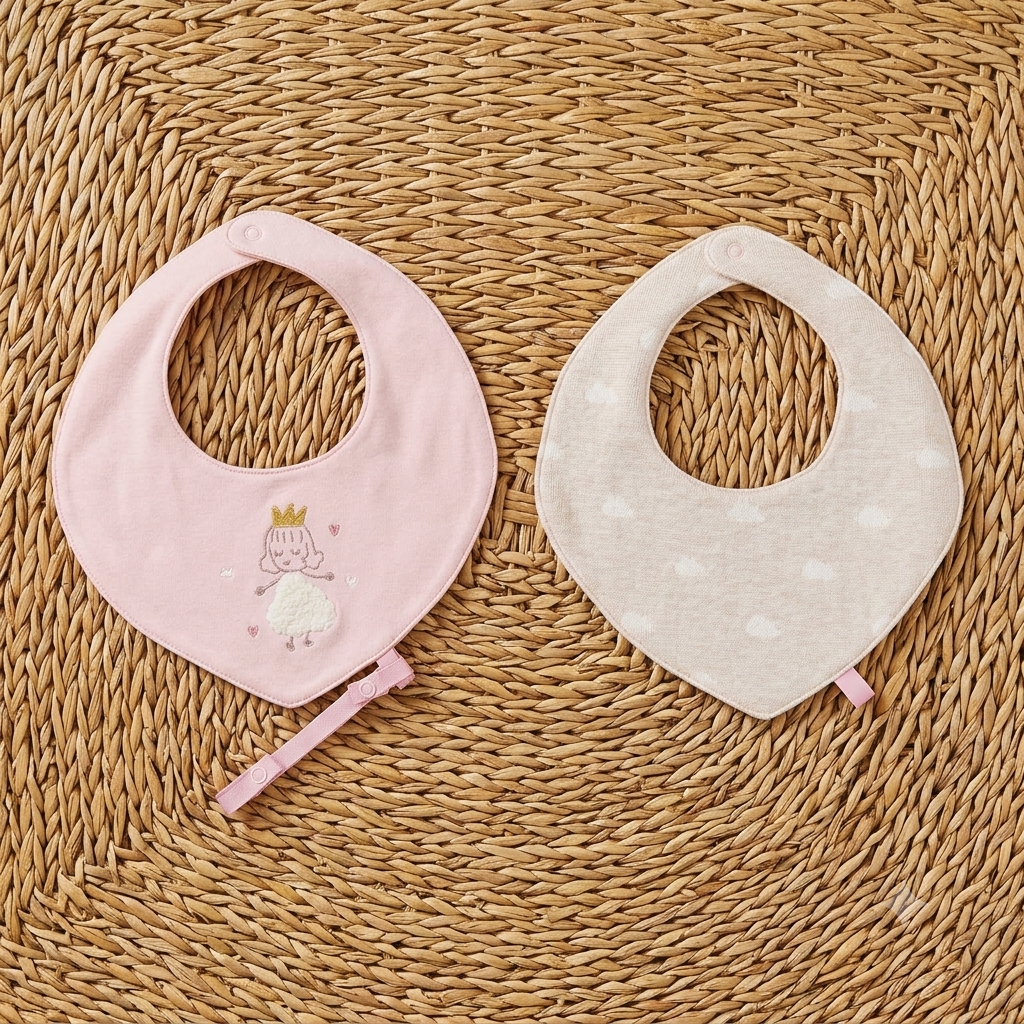 Set 2 bavette con portaciuccio - 9140