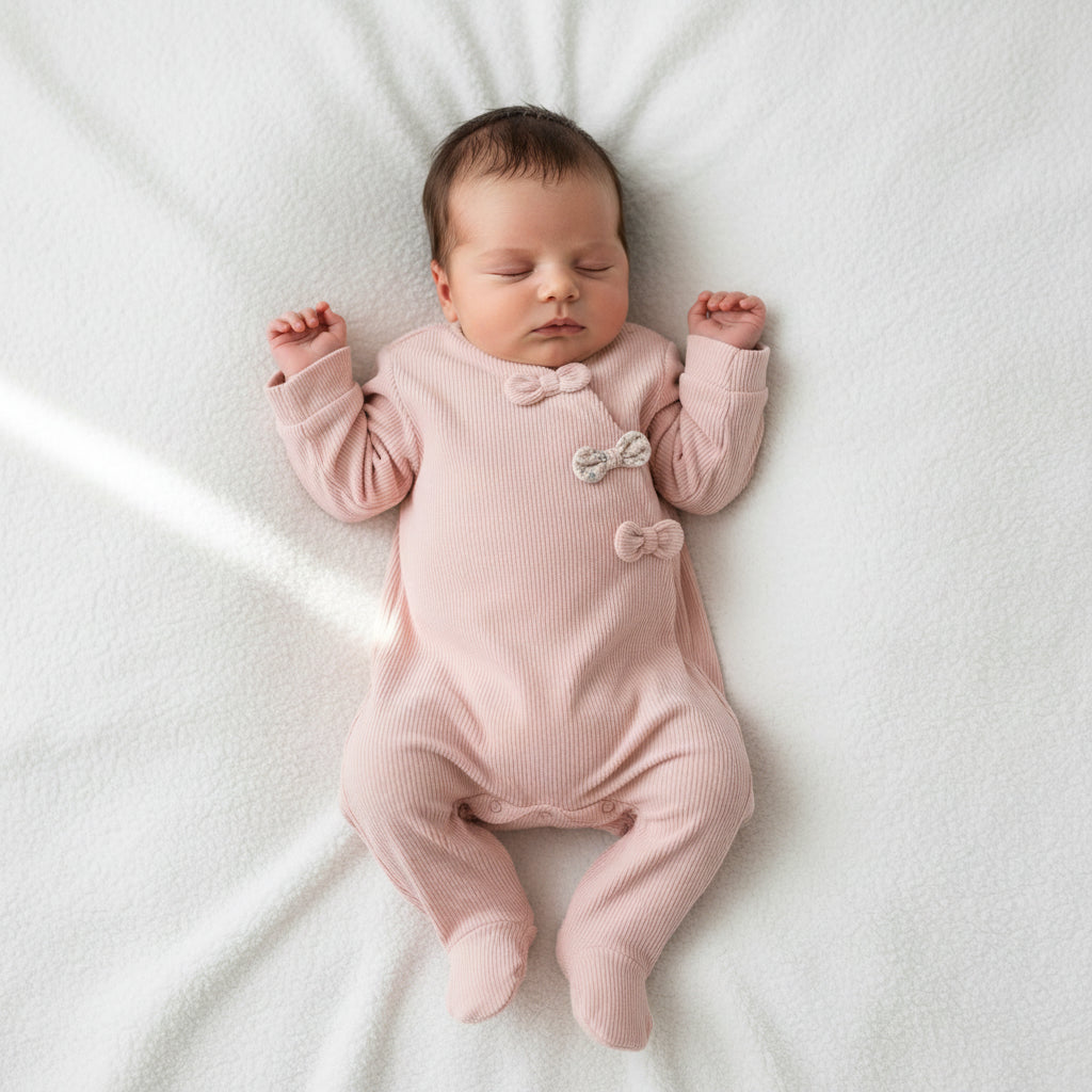 Tutina rosa a coste - I26419R