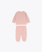 Compl. 2 pezzi rosa in ciniglia a coste - I2642R
