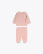 Compl. 2 pezzi rosa in ciniglia a coste - I2642R