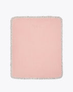 Coperta bicolore reversibile con rouches - I26425FI