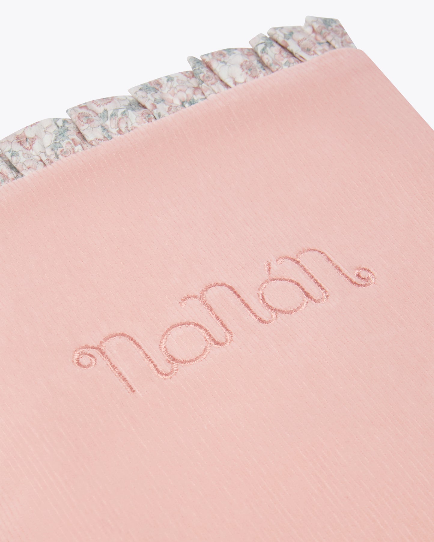 Coperta bicolore reversibile con rouches - I26425FI