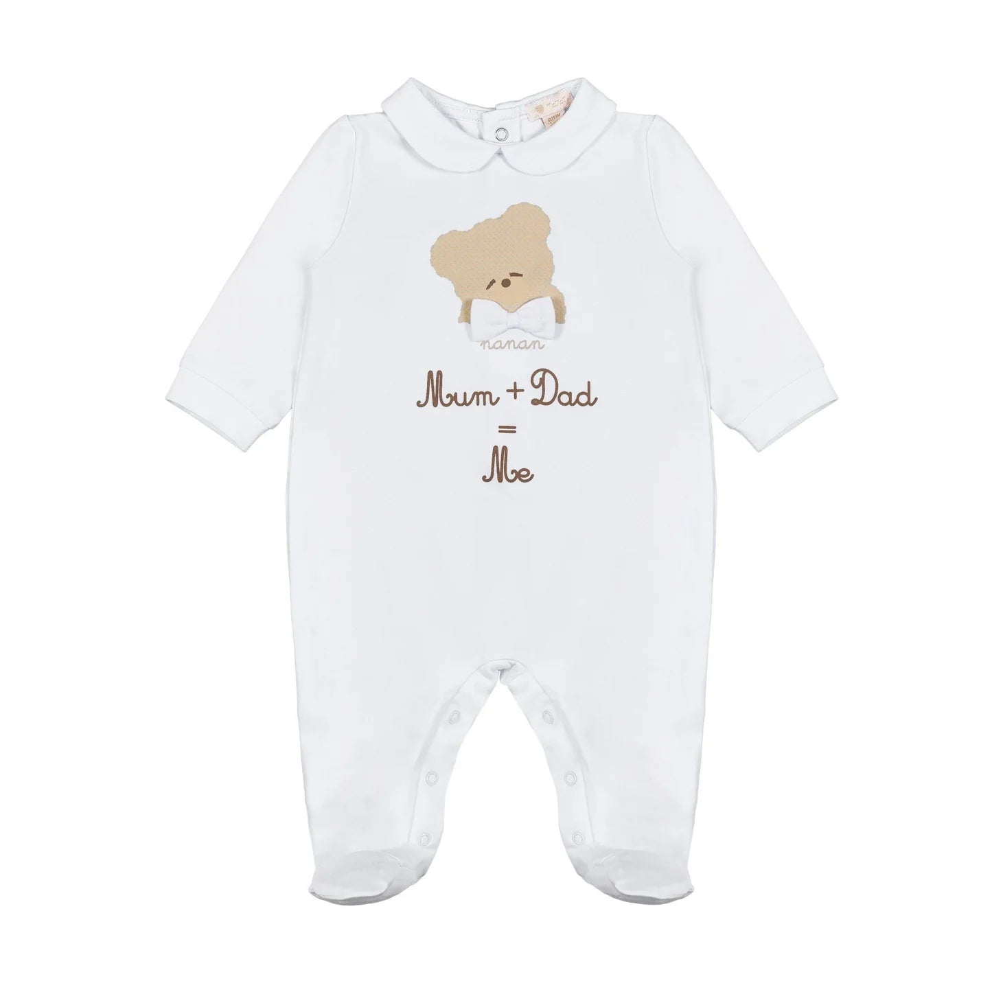 Tutina con scritta Mum + Dad= - INFBOX110B